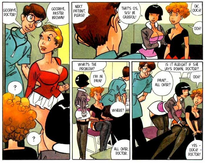 Bande dessinée porno d'un docteur et de ses deux patients sexy
 #69656869