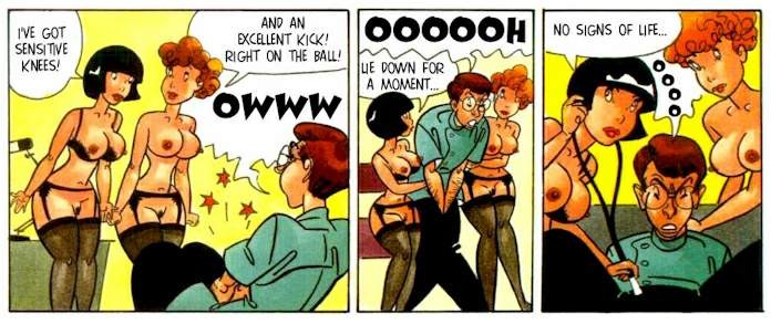 Bande dessinée porno d'un docteur et de ses deux patients sexy
 #69656888