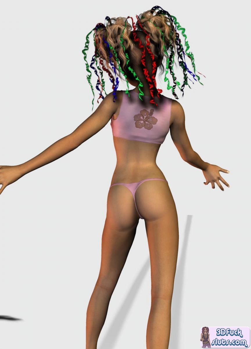 3d toon chica con tetas alegres
 #69699256