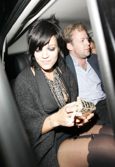 Lily Allen nipple slip and topless cliff jumping #75378387