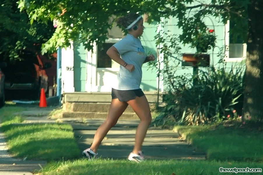 Candids of local tan college girls walking around campus in tiny shorts #72720149