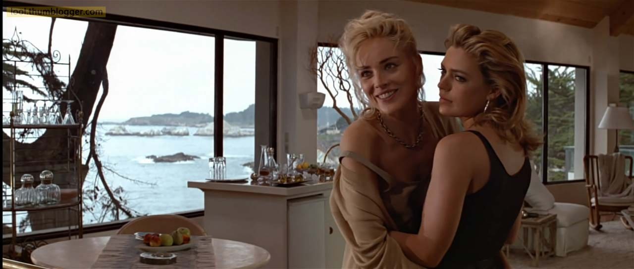 Sharon Stone exposing her small boobs and pussy and riding some guy in movie #75308096