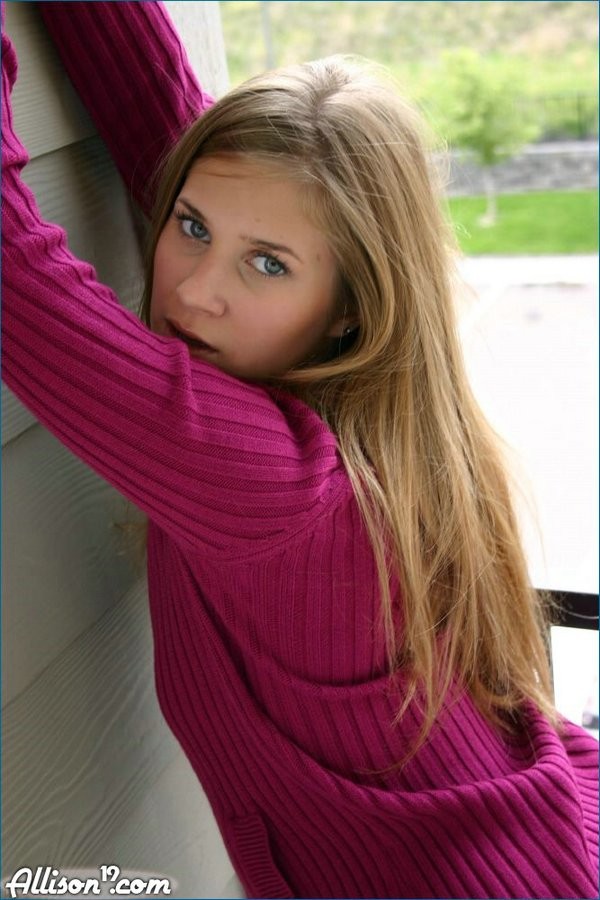 Allison flashing out on balcony #68491747