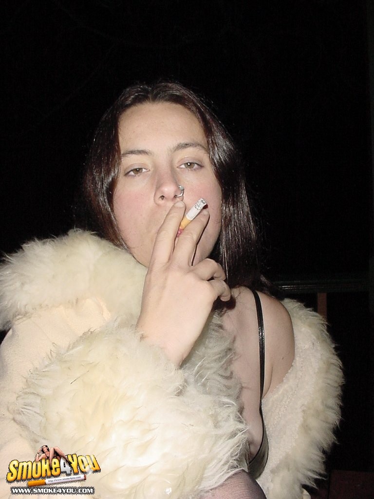 Abigail is catching a smoke at a crazy fetish party #76574037