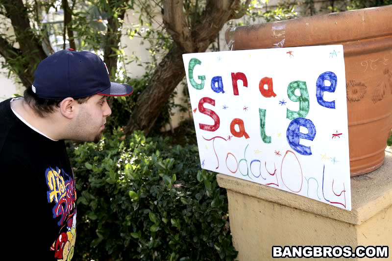 Vannah's garage sales attracts all sorts of customers. Aaron, the new kid on the #77506181