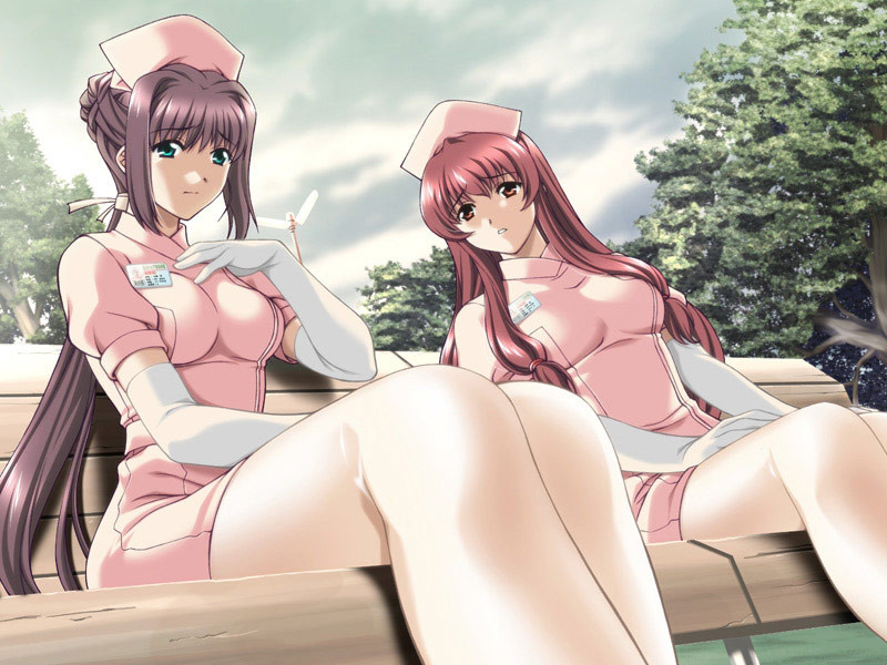Piss drinking fetish hentai nurses in pink uniform with big tits #69688974