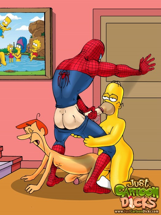 Homer Simpsons boyfriends and Gay asses for Spider-Man #69615349