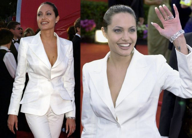 Celebrity actress Angelina Jolie exposed nude boobs #75412266