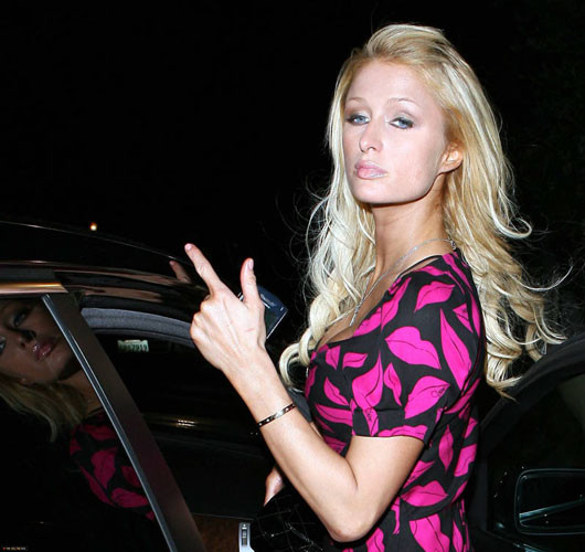 Paris Hilton posing naked and red dress paparazzi pictures #75437390