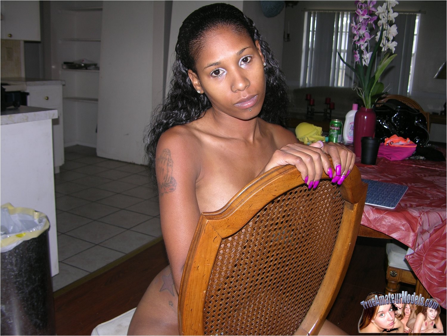 Amateur Black Babe Spreading Nude #67321271