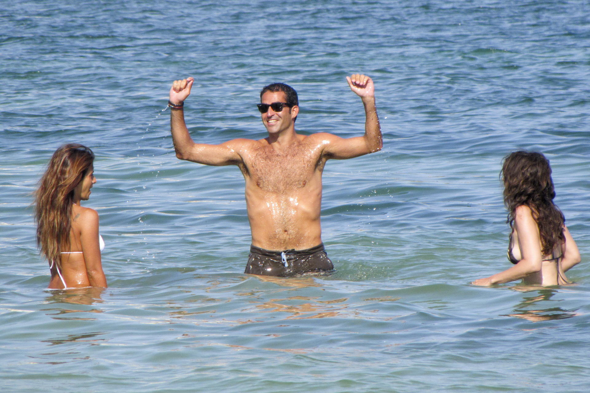 Monica Cruz wearing sexy bikini on the beach in Ibiza #75336338