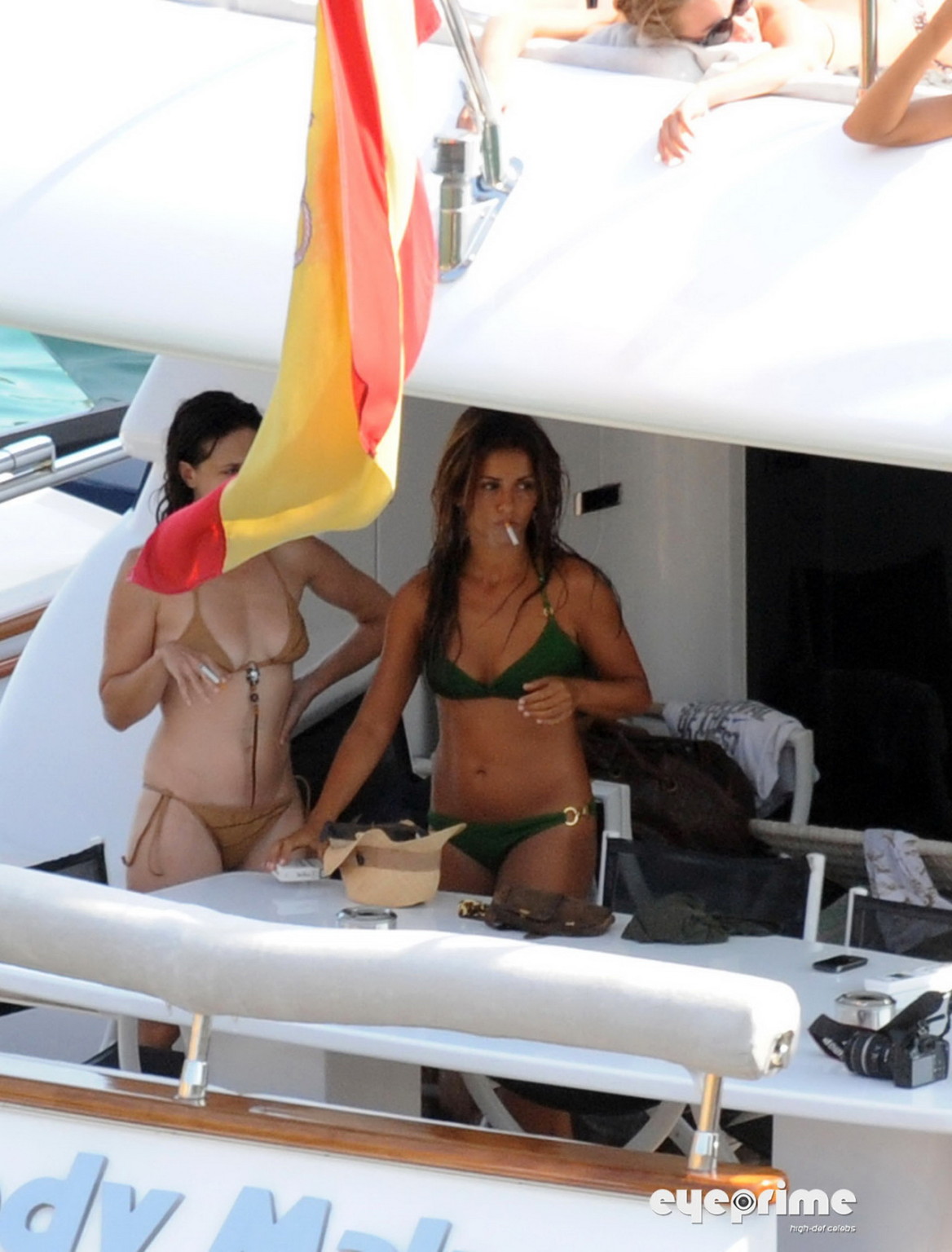 Monica Cruz wearing sexy bikini on the beach in Ibiza #75336406