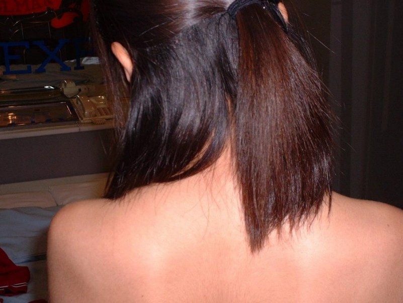 Asian showing off her tight asshole with a dildo in it #69883043