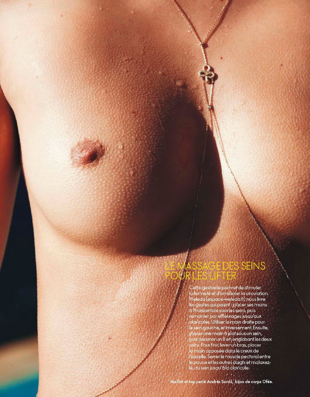 Eniko mihalik en photo topless pour le magazine elle france
 #75238973