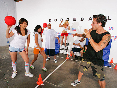 Busty Dodgeball Instructor gets a cock to play with #77357495