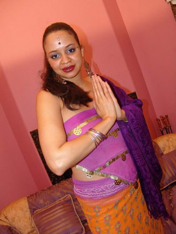 Big tit Indian Lasmi pulls on her erect nips before riding a huge cock hard #77767405