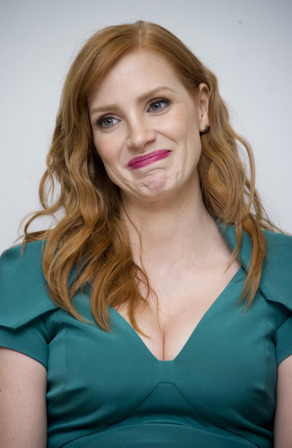 Jessica Chastain showing huge cleavage at A Most Violent Year photocall in Bever #75180188