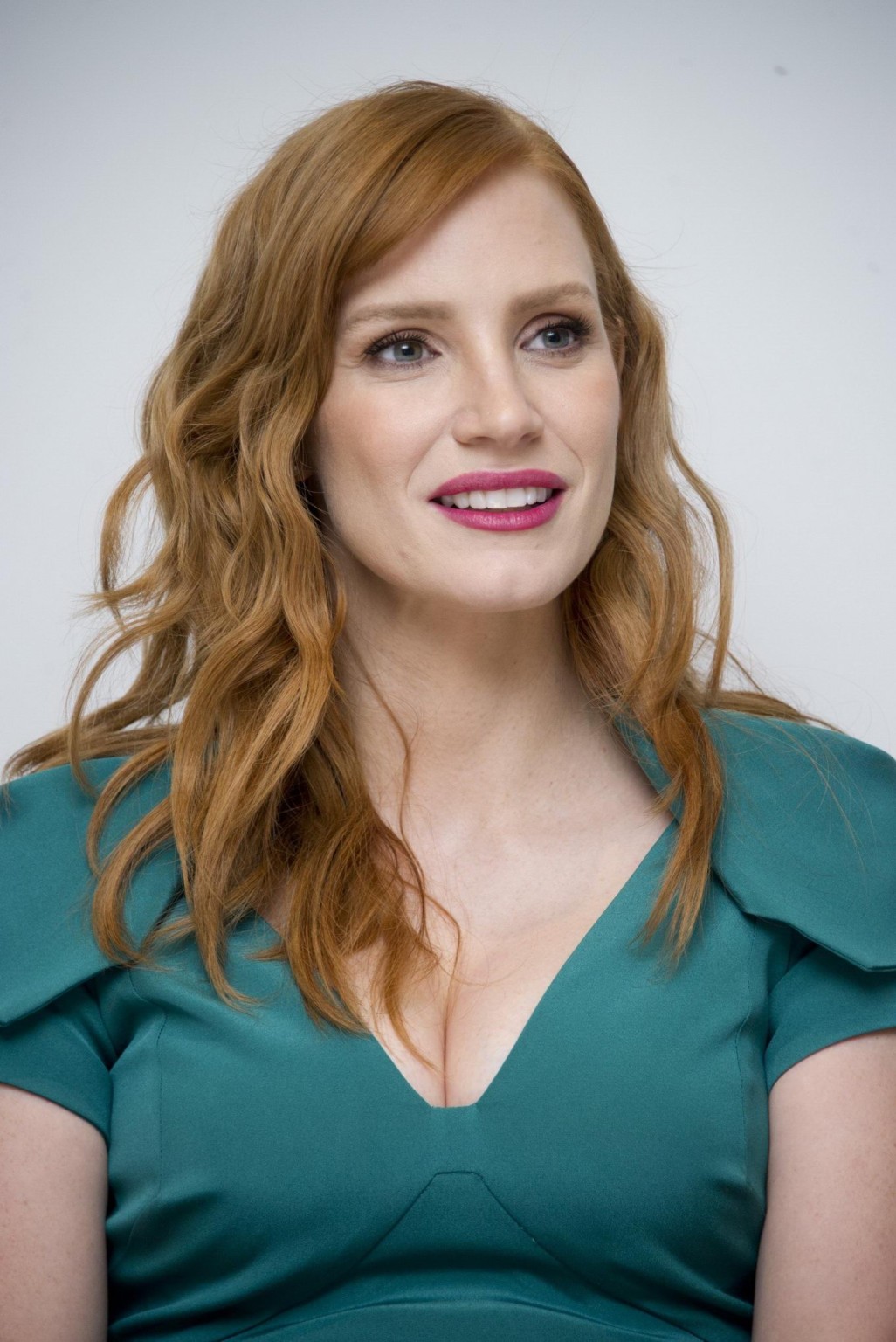 Jessica Chastain showing huge cleavage at A Most Violent Year photocall in Bever #75180238