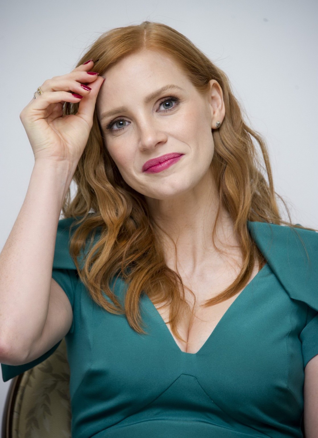 Jessica Chastain showing huge cleavage at A Most Violent Year photocall in Bever #75180245