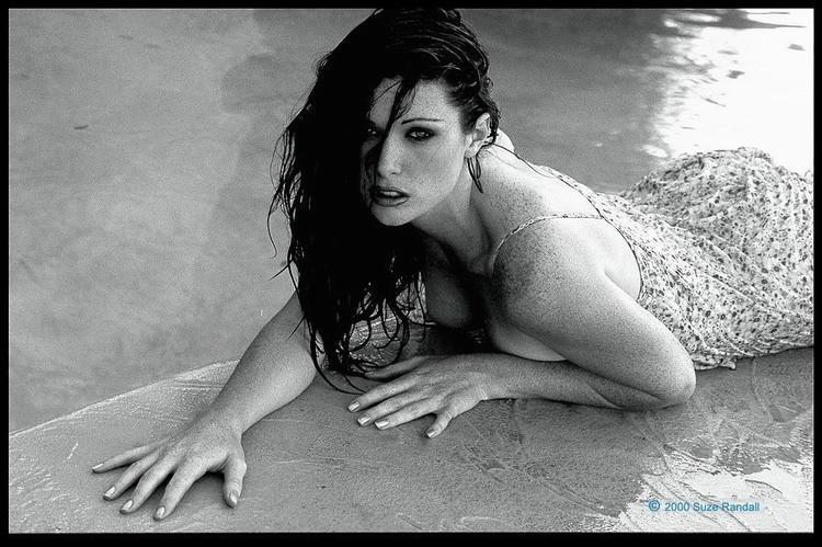 Aimee Sweet dripping wet playing by pool #78975474