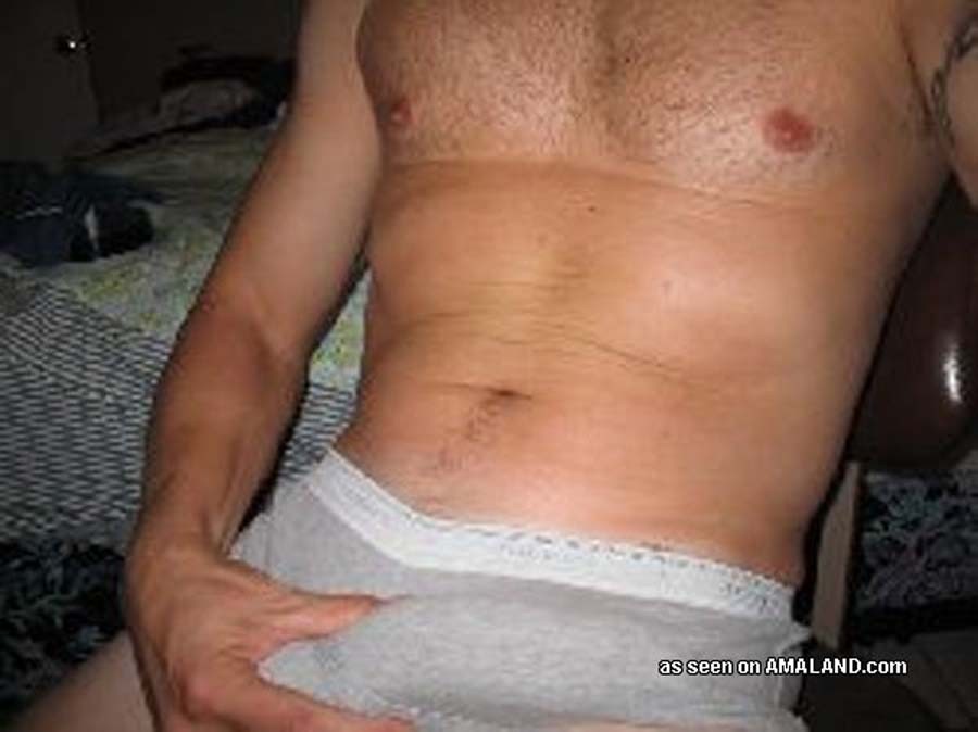 Photos of an amateur hunk who cums inside his boxers  #76936683