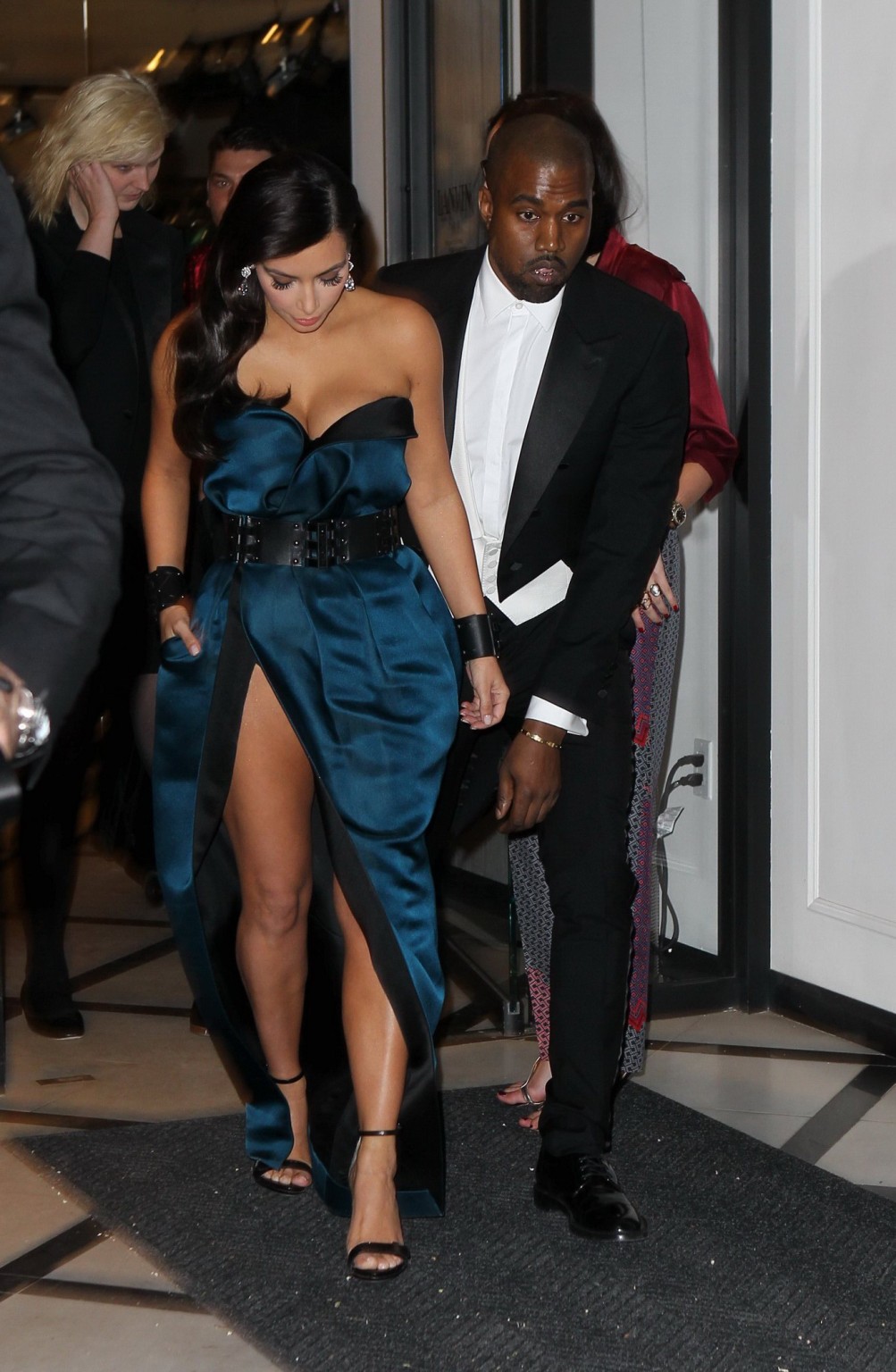 Kim Kardashian cleavy and leggy flashing her panties while leaving MET Costume I #75197199