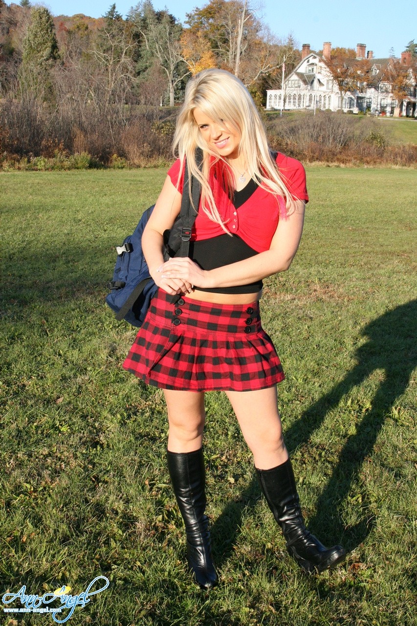 Red Schoolgirl Outfit #73792230