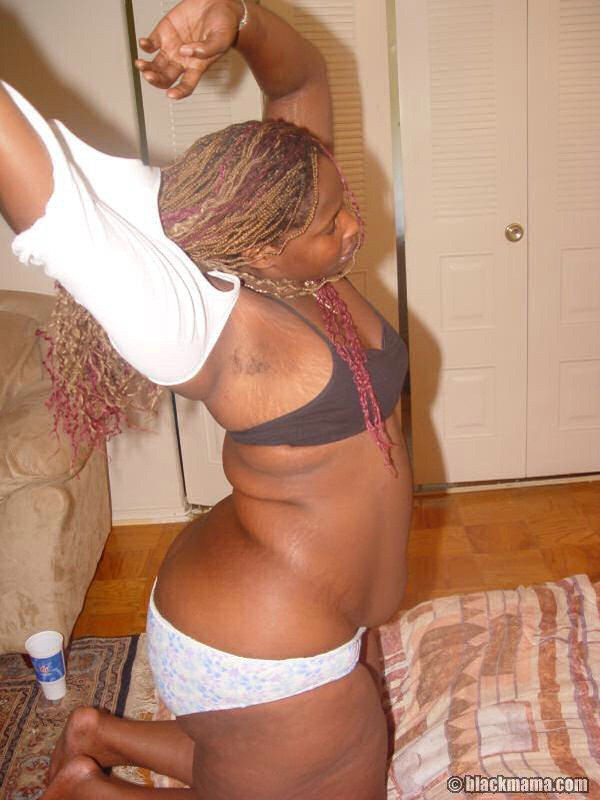 Curvacious big ass older black mama strips panties and all #75515876
