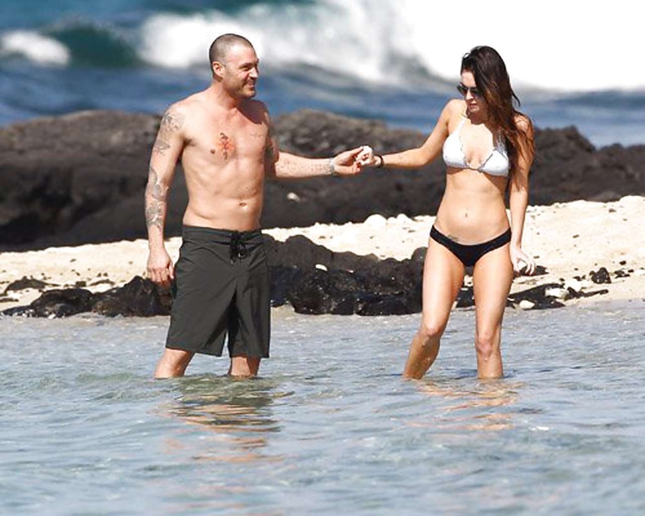 Megan fox showing her sexy body curves in bikini paparazzi pictures
 #75273340