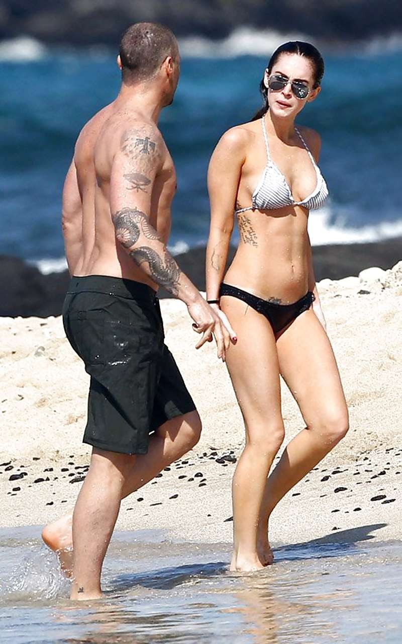 Megan fox showing her sexy body curves in bikini paparazzi pictures
 #75273369