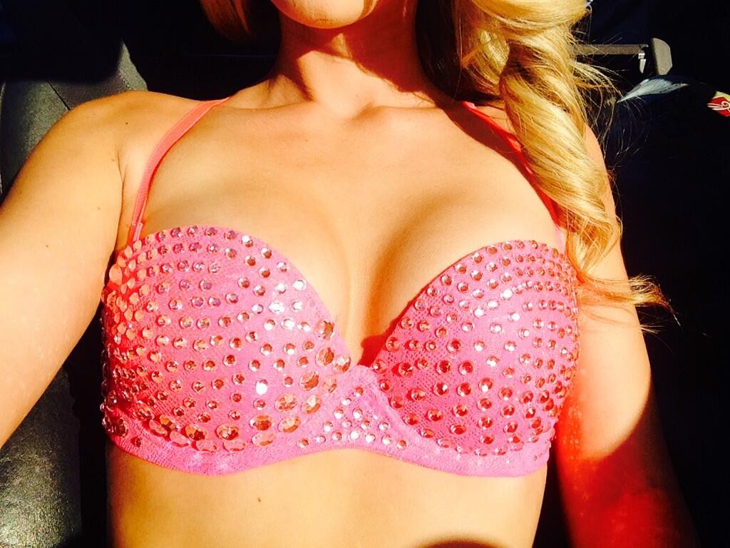 Busty blonde cleavage selfies #67603600