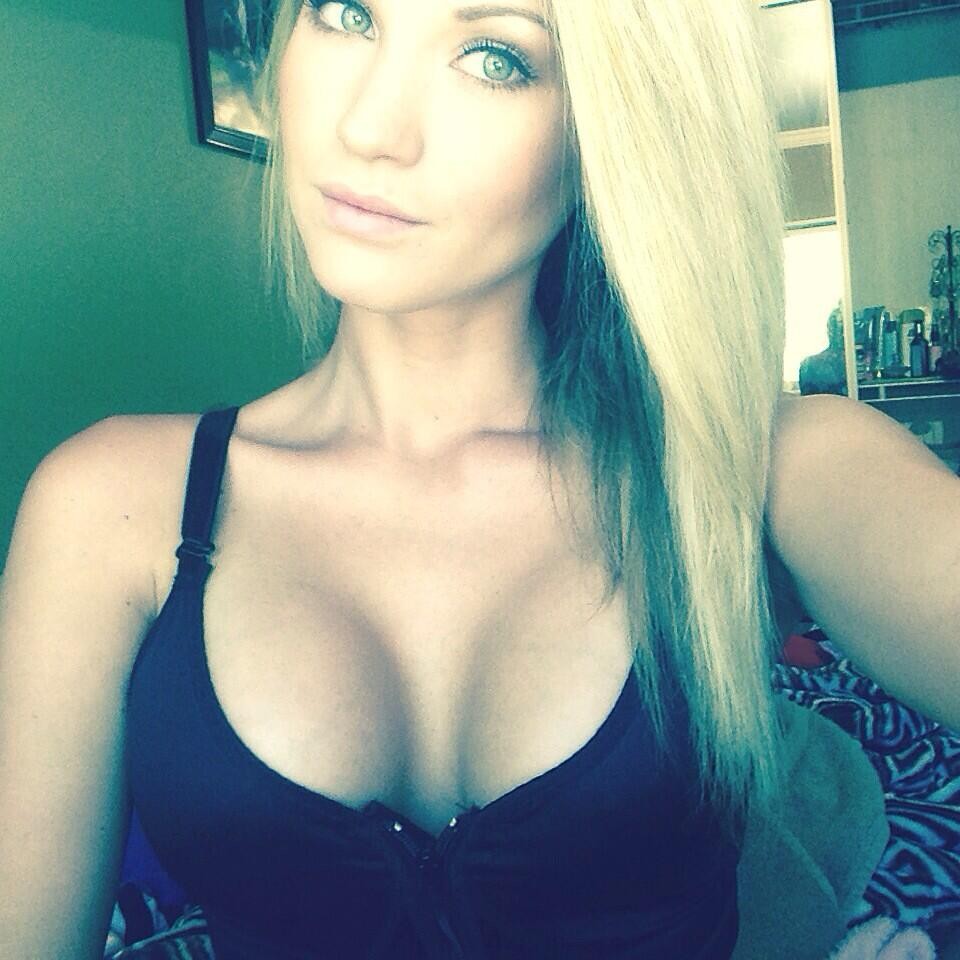 Busty blonde cleavage selfies #67603624