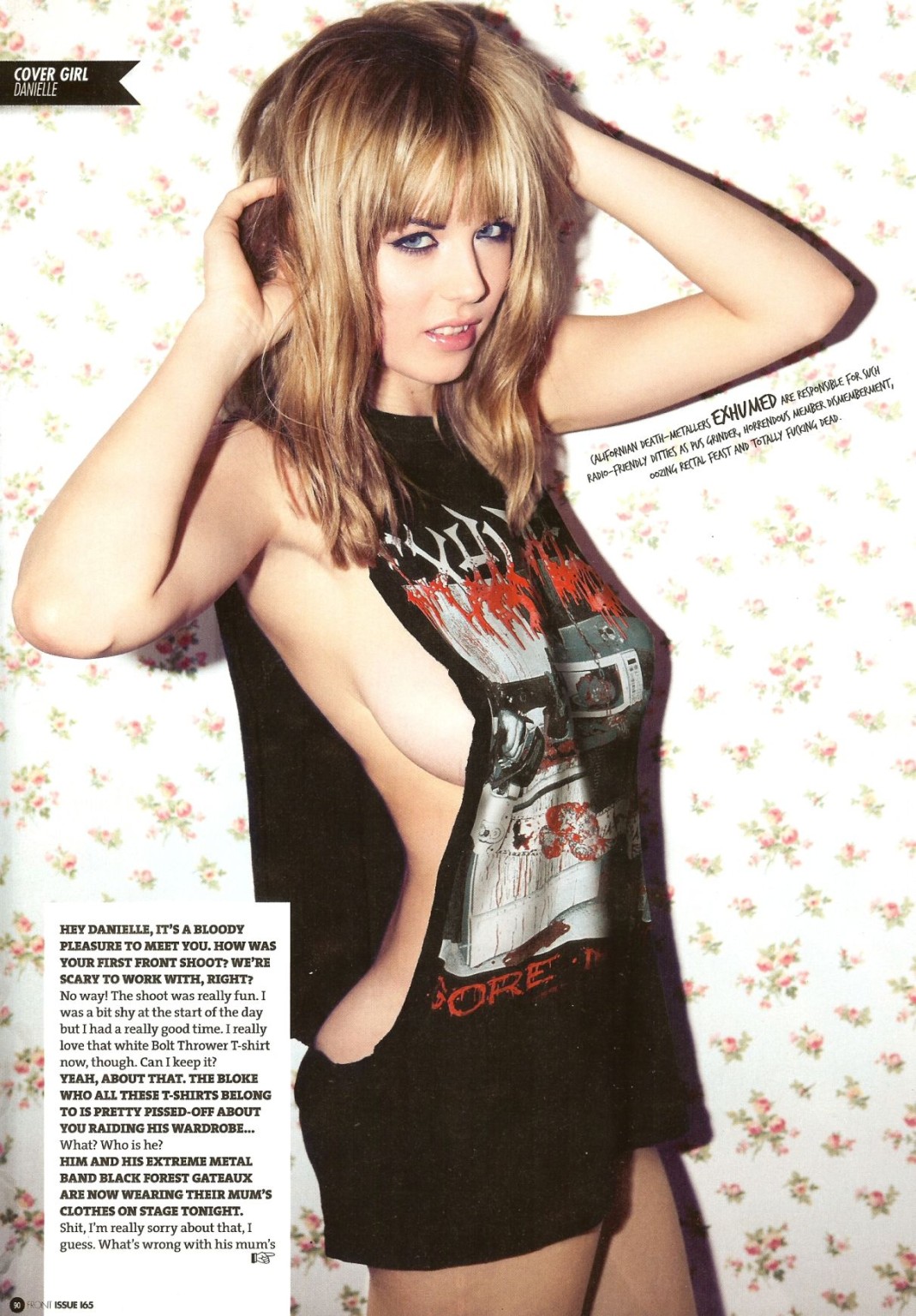 Danielle sharp montrant ses gros seins dans le numéro de février 2012 de front magazin
 #75275334