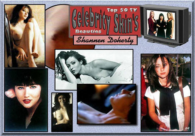 Lovely brunette celeb Shannen Doherty showing lovely nude boobs #75430287