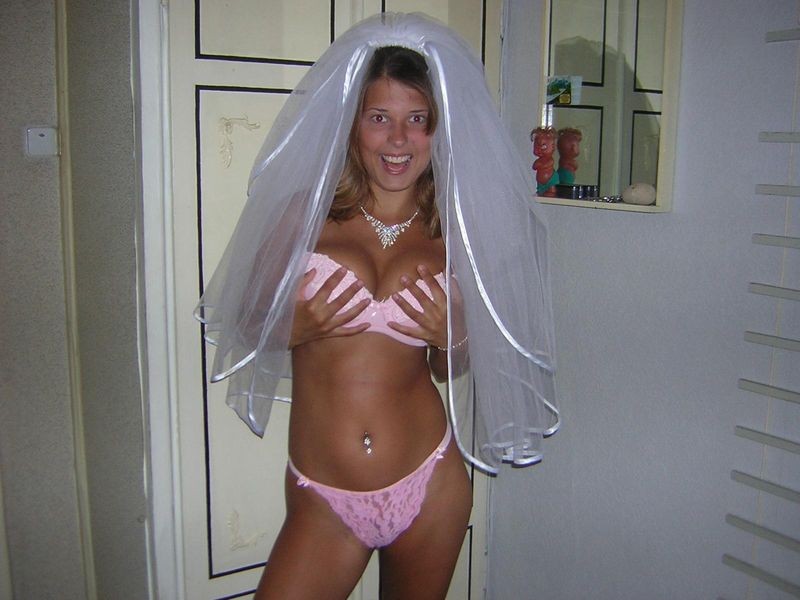 Amateur brides getting naughty on their wedding nights #67567009