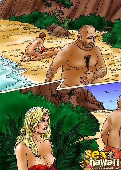 Bandes dessinées cochonnes pour adultes sur le sexe en cartoon à Hawaii
 #69715629