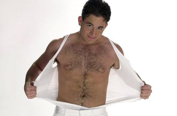 Hairy chested officer stripping and showing off after service #76972692