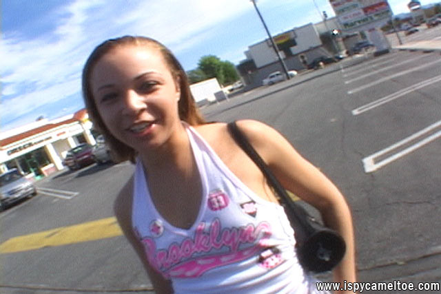 Short haired brunette cutie slides her bikini bottoms up her shaved camel toe #78659926