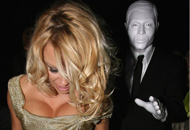 Stunning celebrity blonde Pamela Anderson exposed nude boobs #75412240