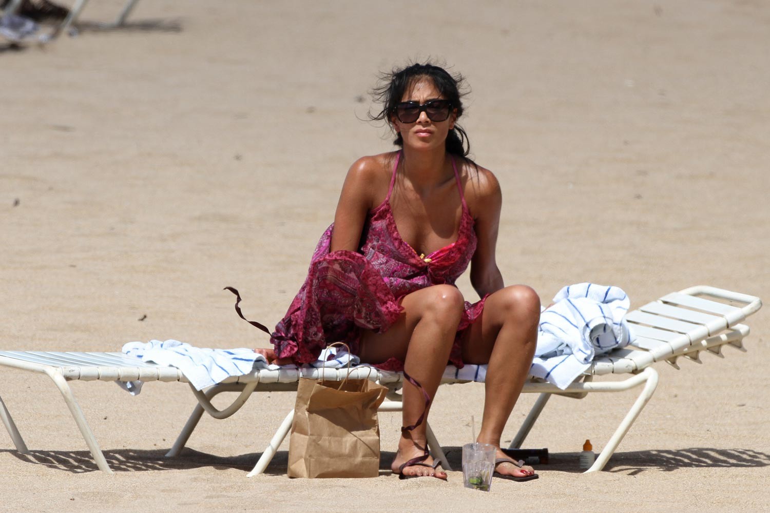 Nicole Scherzinger big cleavage in bikini top #75277597