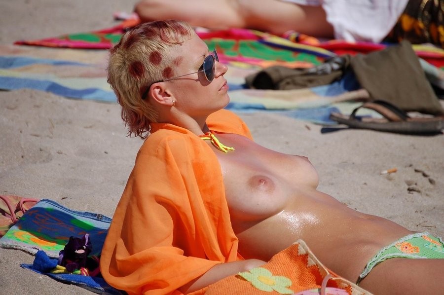 Look at this slim Russian nudist getting a tan #72257403
