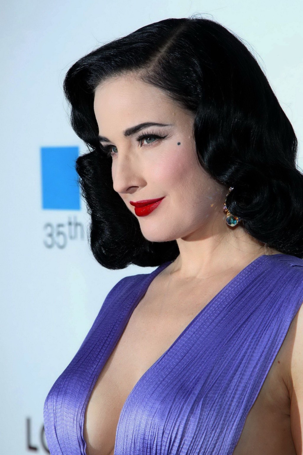 Dita Von Teese braless showing cleavage and sideboob #75200861