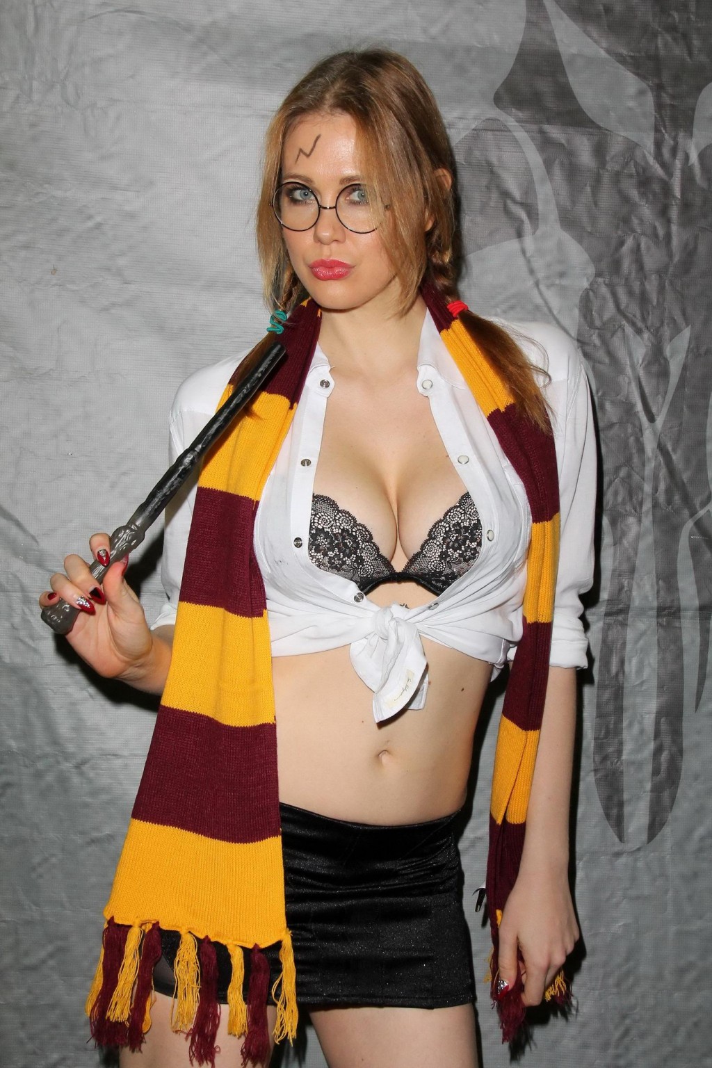 Busty Maitland Ward wearing three sexy costumes for the 2014 Comikaze Convention #75181894