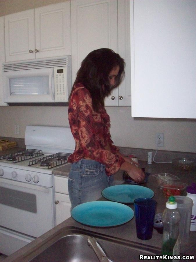 A housewife leaves her chores to give her hubby a good fuck #68201642