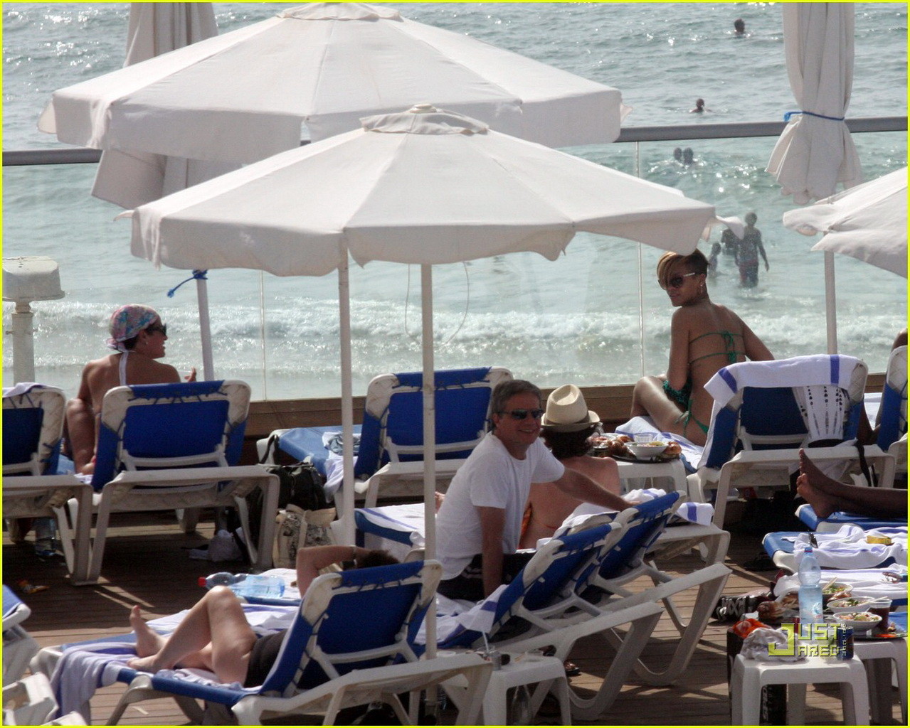 Rihanna wearing tiny bikini poolside in Tel Aviv, Israel #75347947