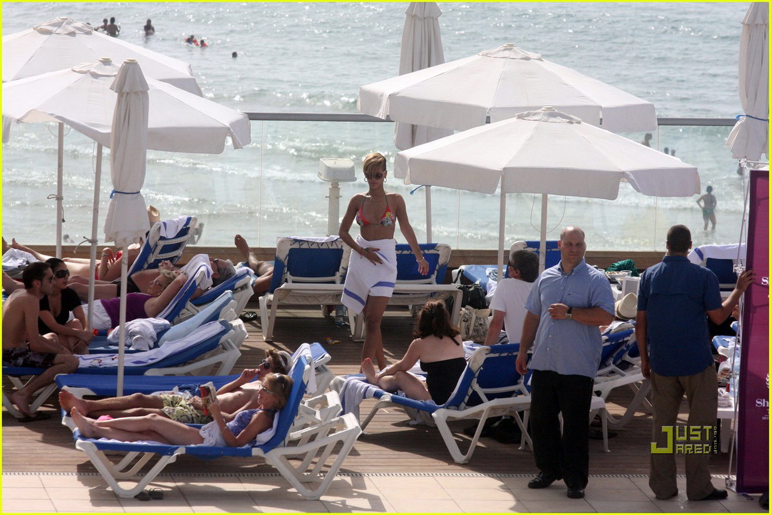 Rihanna wearing tiny bikini poolside in Tel Aviv, Israel #75347986
