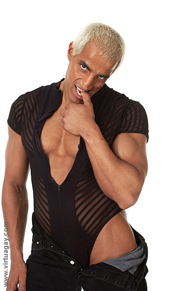 Sexy blonde muscular guy posing nude #76992473