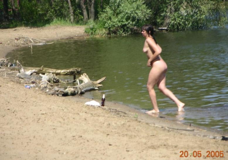 Wild naked chick has a great time at a nude beach #72251661