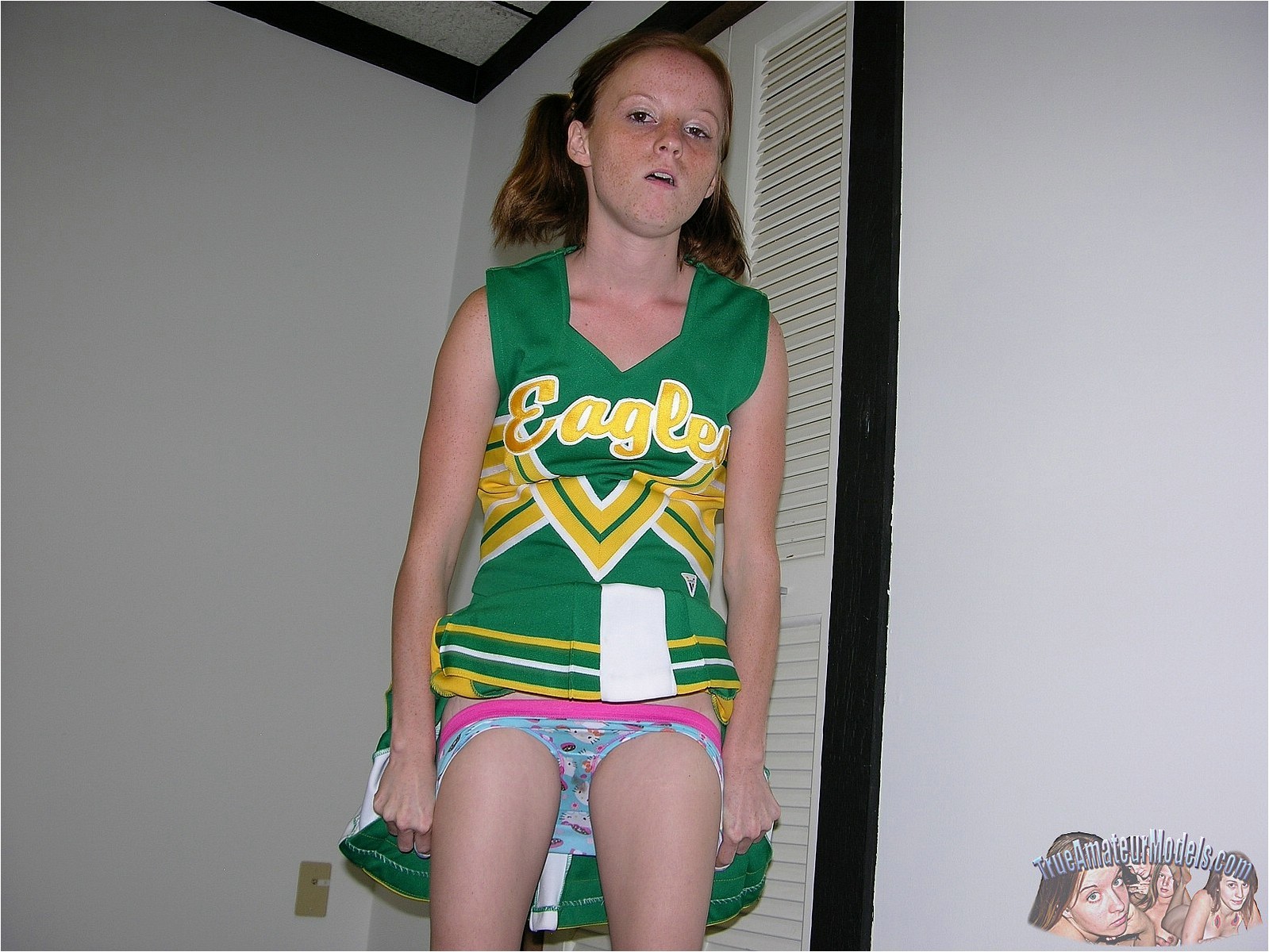 Cheerleader Spreads Sweaty Butthole After The Football Game!  #67208354
