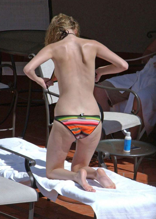 Thin celeb Mischa Barton topless and in bikini #73208995
